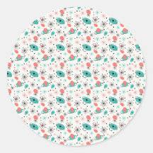 Retro Estallido de Estrellas Atómicas y Átomos en 
