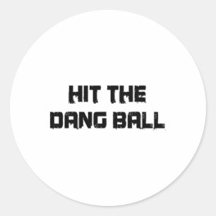 Pegatina Redonda Retro Golpeó El Círculo De Dang - Copiar