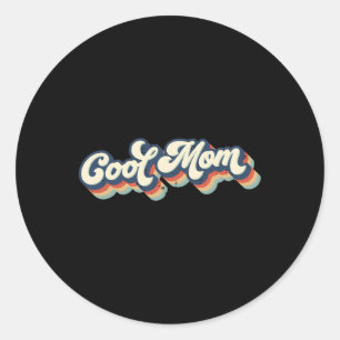 Pegatina Redonda Retro Guay Moms Club Mom Life Funny Día de la Madr