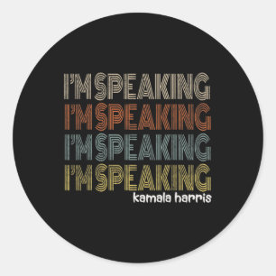 Pegatina Redonda Retro Hablo Kamala Harris Joe Biden 2020 Gi