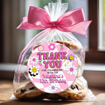 Retro Happy Smile Face Pink Checkered Gracias