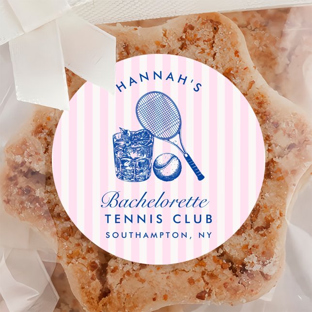 Pegatina Redonda Retro Pink Último Swing Antes Del Ring Tenis Bach (Subido por el creador)