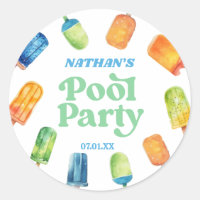 Retro Popsicle Birthday Pool Fiesta