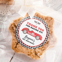 Retro Red Race Car Fast One Boy Birday Party