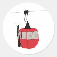 Retro Red Ski Gondola Lift Personalizado