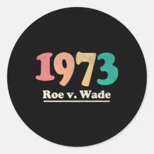 Pegatina Redonda Retro Roe v Wade Roe V Wade