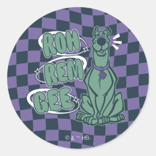 Pegatina Redonda Retro Scooby "OMG"