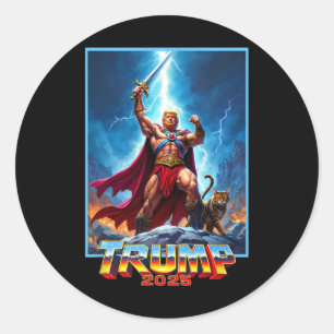 Pegatina Redonda Retro Trump 45 47 Presidente de Estados Unidos tom