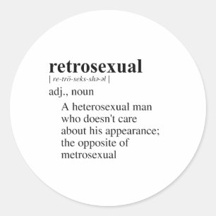 PEGATINA REDONDA RETROSEXUAL