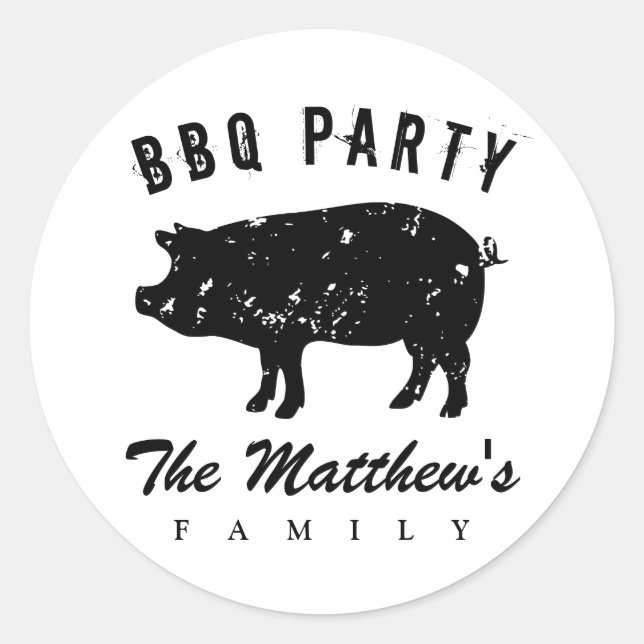 Pegatina Redonda Reunificación familiar de nombre personalizado ver (Anverso)