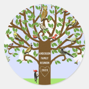 Pegatina Redonda Reunión familiar