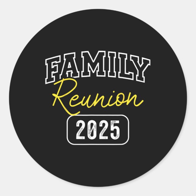 Pegatina Redonda Reunión familiar 2025 Conservar Reunión familiar 2 (Anverso)