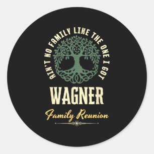 Pegatina Redonda Reunión Familiar 2025 Diseño Coincidente - Wagner 