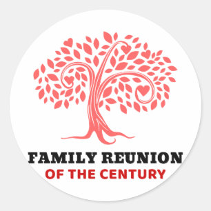 Pegatina Redonda Reunión Familiar Del Siglo
