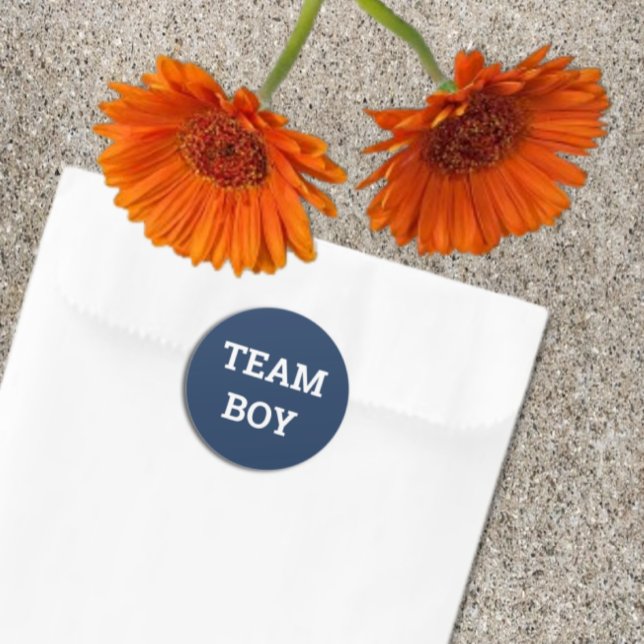 Pegatina Redonda Revelación de género de Team Boy (Subido por el creador)