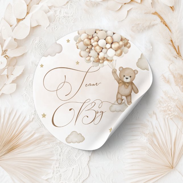 Pegatina Redonda Revelación de género de Team Boy (Subido por el creador)