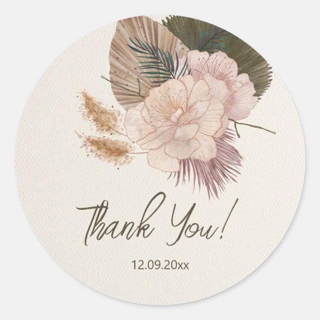 Pegatina Redonda Revelación de género moderna | Revelación Minimali (Anverso)