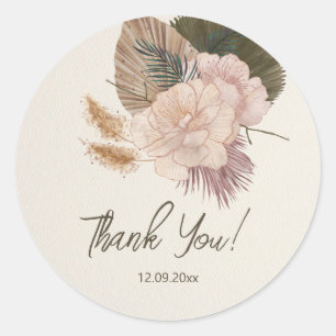 Pegatina Redonda Revelación de género moderna   Revelación Minimali