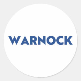 Pegatina Redonda Reverendo Warnock Georgia Segunda vuelta del Senad