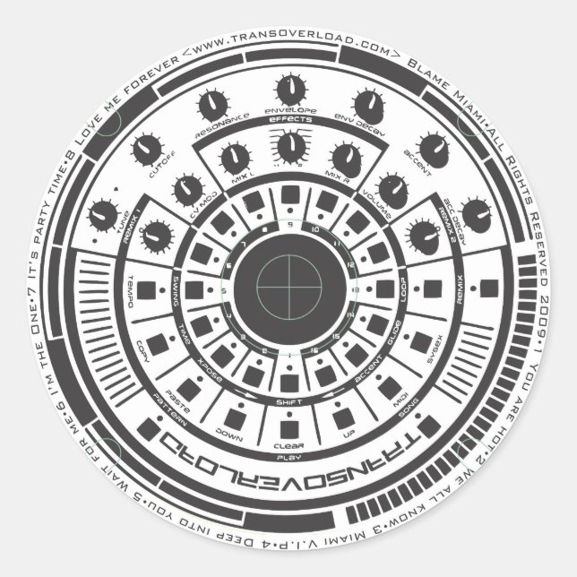 Pegatina Redonda Revolución (Anverso)