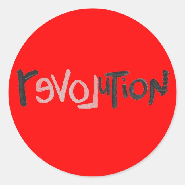 Pegatina Redonda Revolución - Anti Social (Anverso)