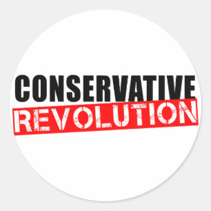 Pegatina Redonda Revolución conservadora