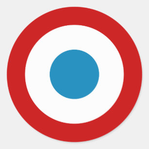 Pegatina Redonda Revolución Francesa Roundel France Cocarde Tricolo
