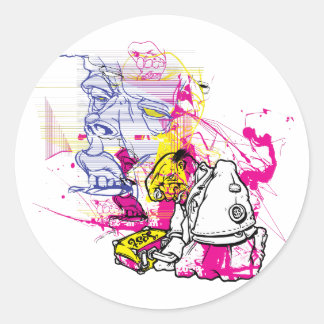 Pegatina Redonda Revolución nuclear