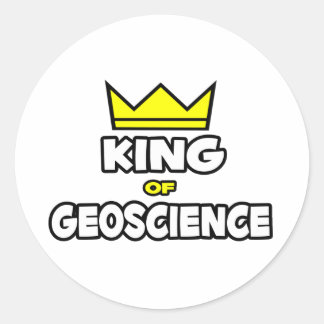 Pegatina Redonda Rey de Geosciencia