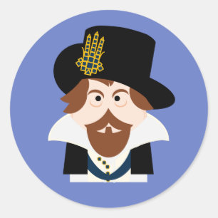 Pegatina Redonda Rey James VI de Escocia y James I de Inglaterra