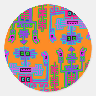 Pegatina Redonda Reyes peruanos