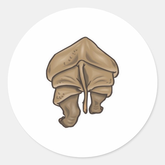 Pegatina Redonda rhino butt (Anverso)