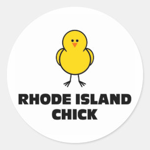 Pegatina Redonda Rhode Island Chick