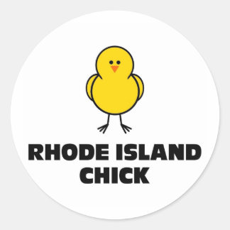 Pegatina Redonda Rhode Island Chick