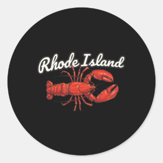 Pegatina Redonda Rhode Island Lobster