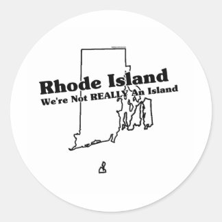 Pegatina Redonda Rhode Island State Slogan