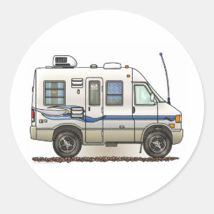 Pegatina Redonda Rialta Winnebago Camper RV