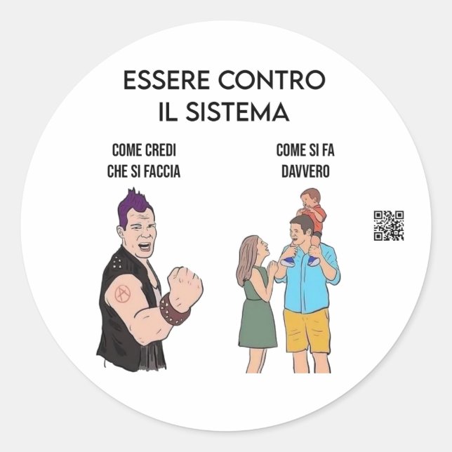 Pegatina Redonda ribellione (Anverso)
