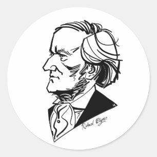 Pegatina Redonda Richard Wagner