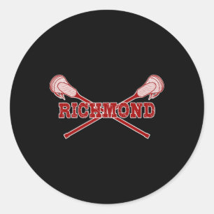 Pegatina Redonda Richmond Lacrosse Lax Sticks