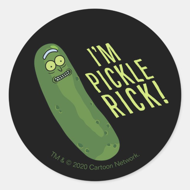 Pegatina Redonda RICK AND MORTY™ | Girar La Polla (Anverso)