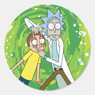 Pegatina Redonda RICK AND MORTY™   Míralo