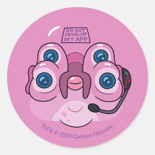 PEGATINA REDONDA RICK AND MORTY™ | NO DESARROLLAR MI APLICACIÓN (Anverso)