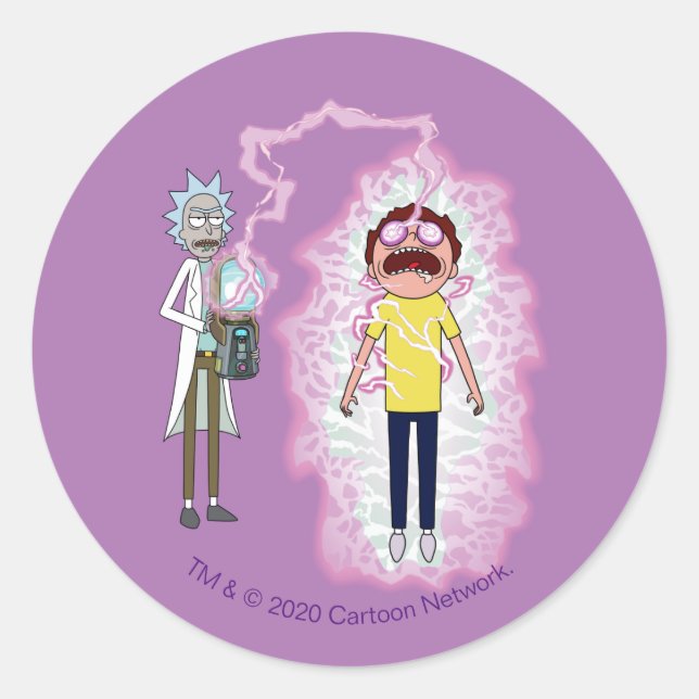 Pegatina Redonda RICK AND MORTY™ | Vives Con Las Consecuencias (Anverso)