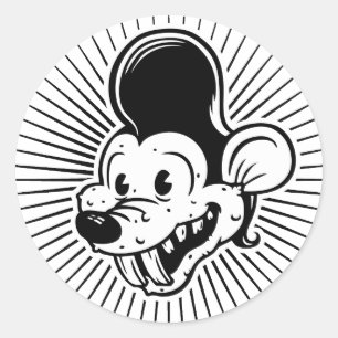 Pegatina Redonda Ricky Rodent