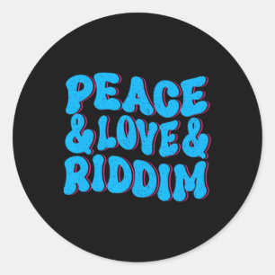 Pegatina Redonda Riddim Outfit Edm Music Dancing B Music Festival R