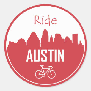 Pegatina Redonda Ride Austin