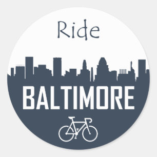 Pegatina Redonda Ride Baltimore