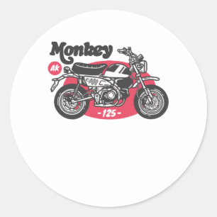 Pegatina Redonda Ride Monkey