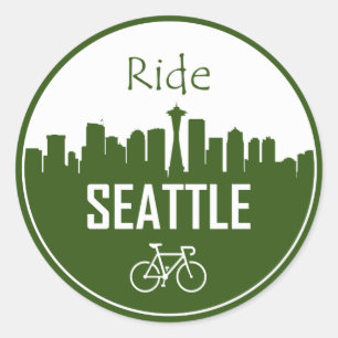Pegatina Redonda Ride Seattle